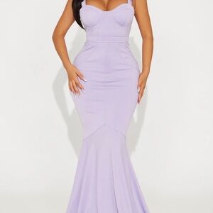 Elegant Lavender Evening Gown